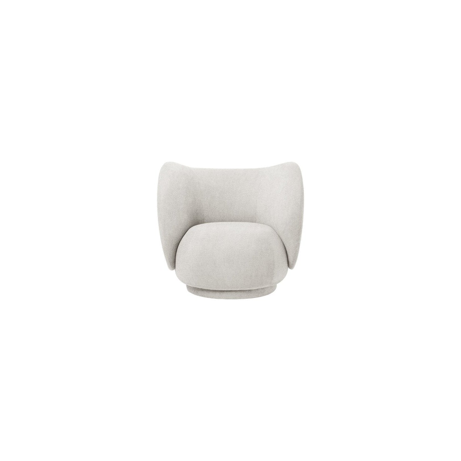 Ferm Living Rico Lounge Sessel Bouclet, aus weiß