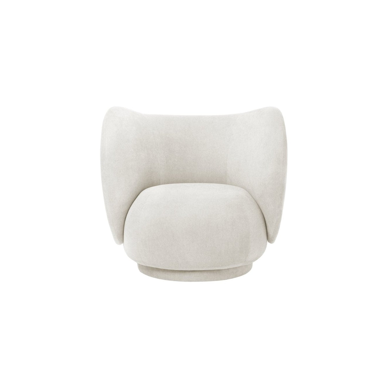 Ferm Living Rico Lounge Fauteuil Brossé, Blanc Cassé