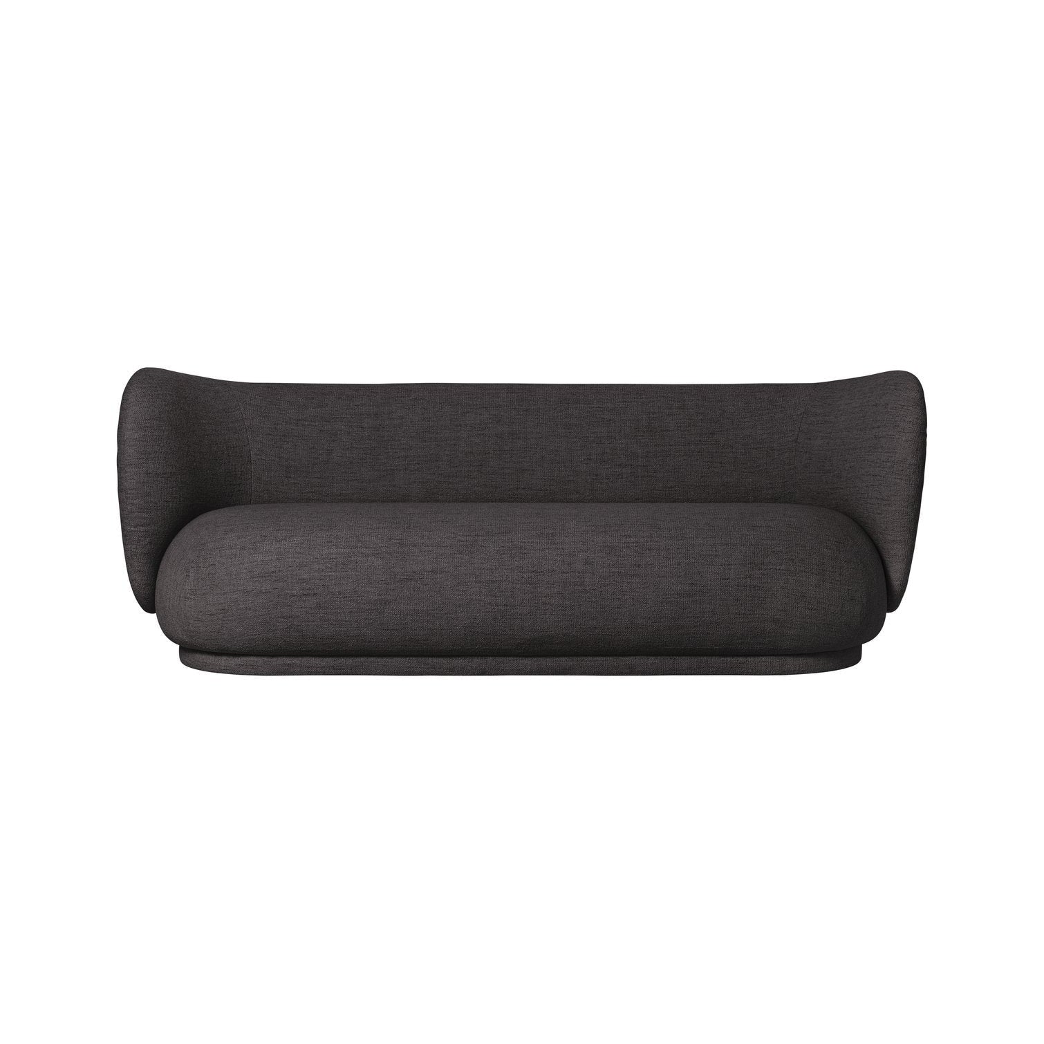 Ferm Living Rico Sofa Warm Dark Grey Bouclé, 3 Seater