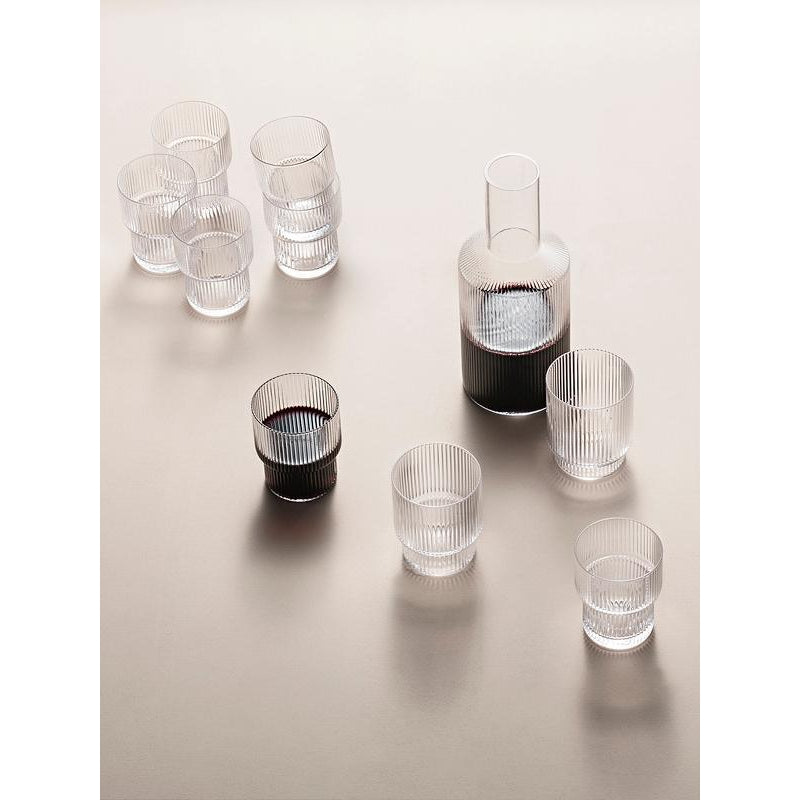 Ferm Living Ripple Glasses (conjunto de 4)