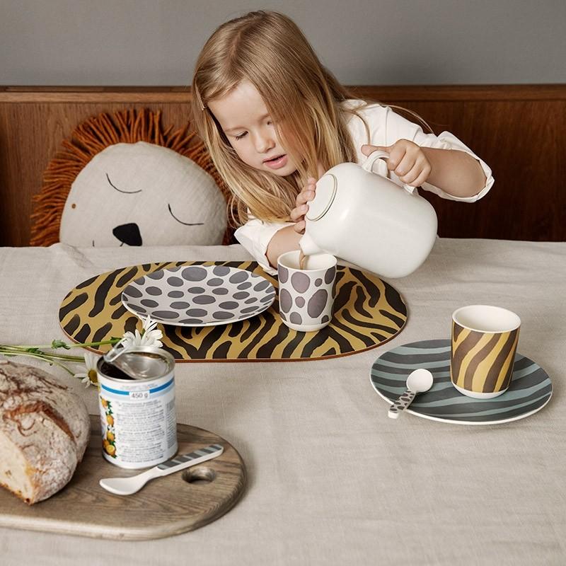 Ferm Living Safari Bamboo Tableware Set, Tiger