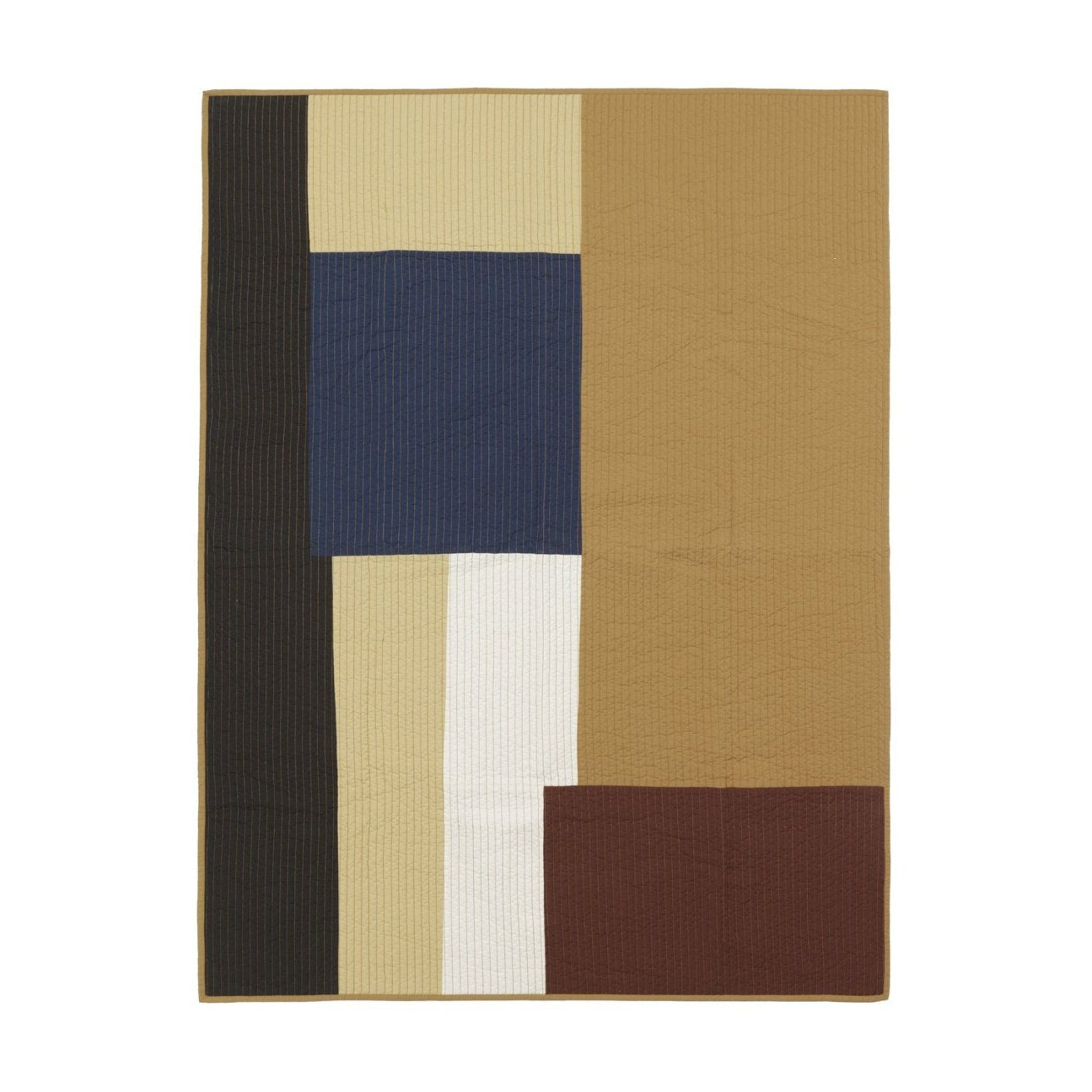 Ferm Living Shay Patchwork Quilt Senf gelb, 180x130 cm