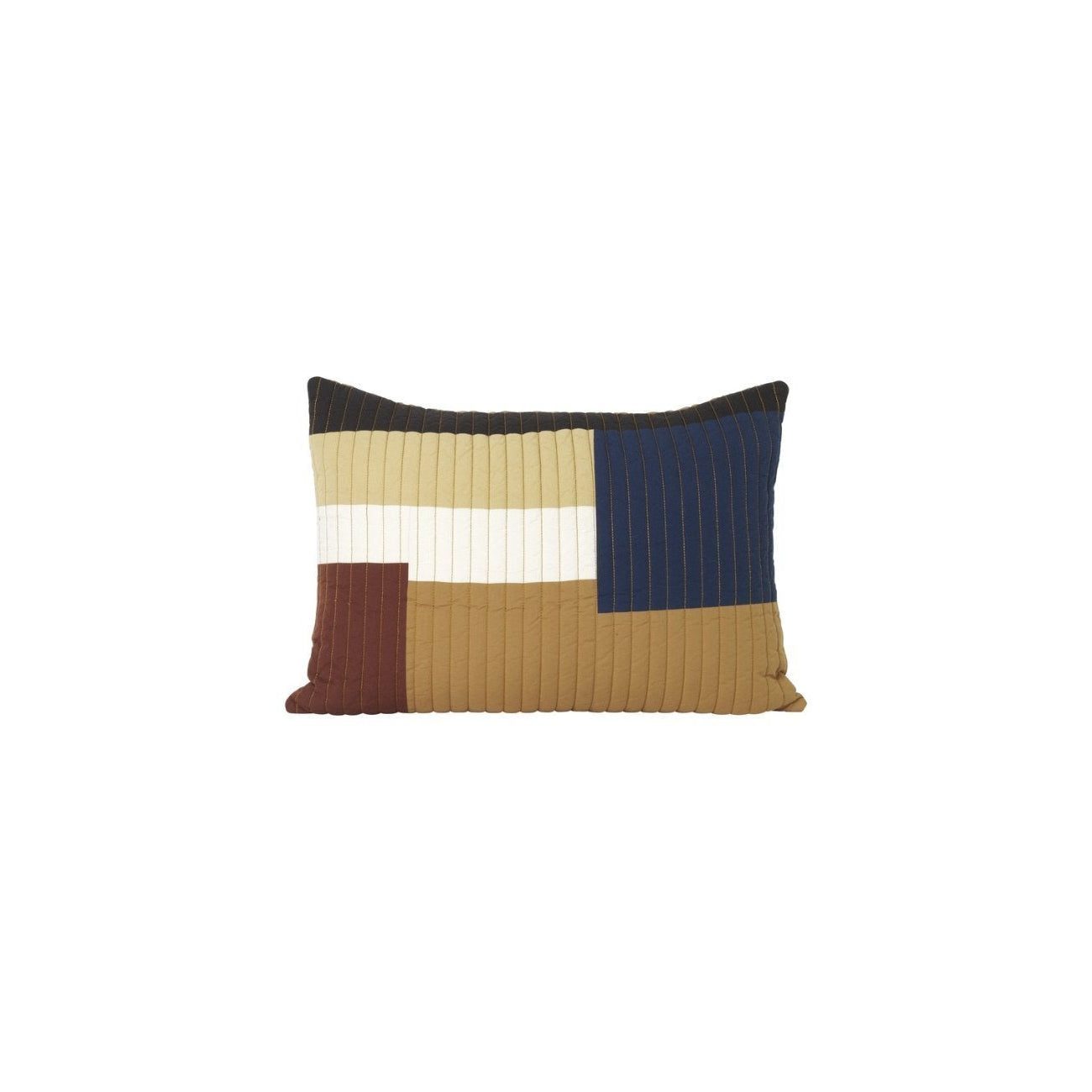 Ferm Living Coussin matelassé Shay jaune moutarde, 60x40 cm