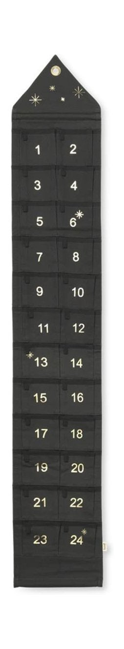 Ferm Living Star Calendrier de Noël étroit, vert foncé