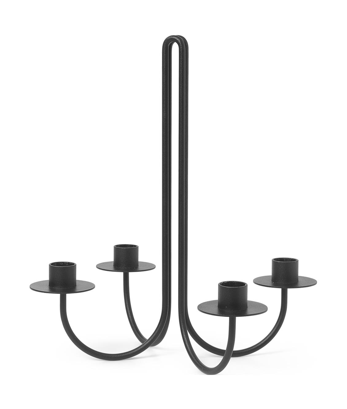 Ferm Living Sway Candelabra, Schwarz