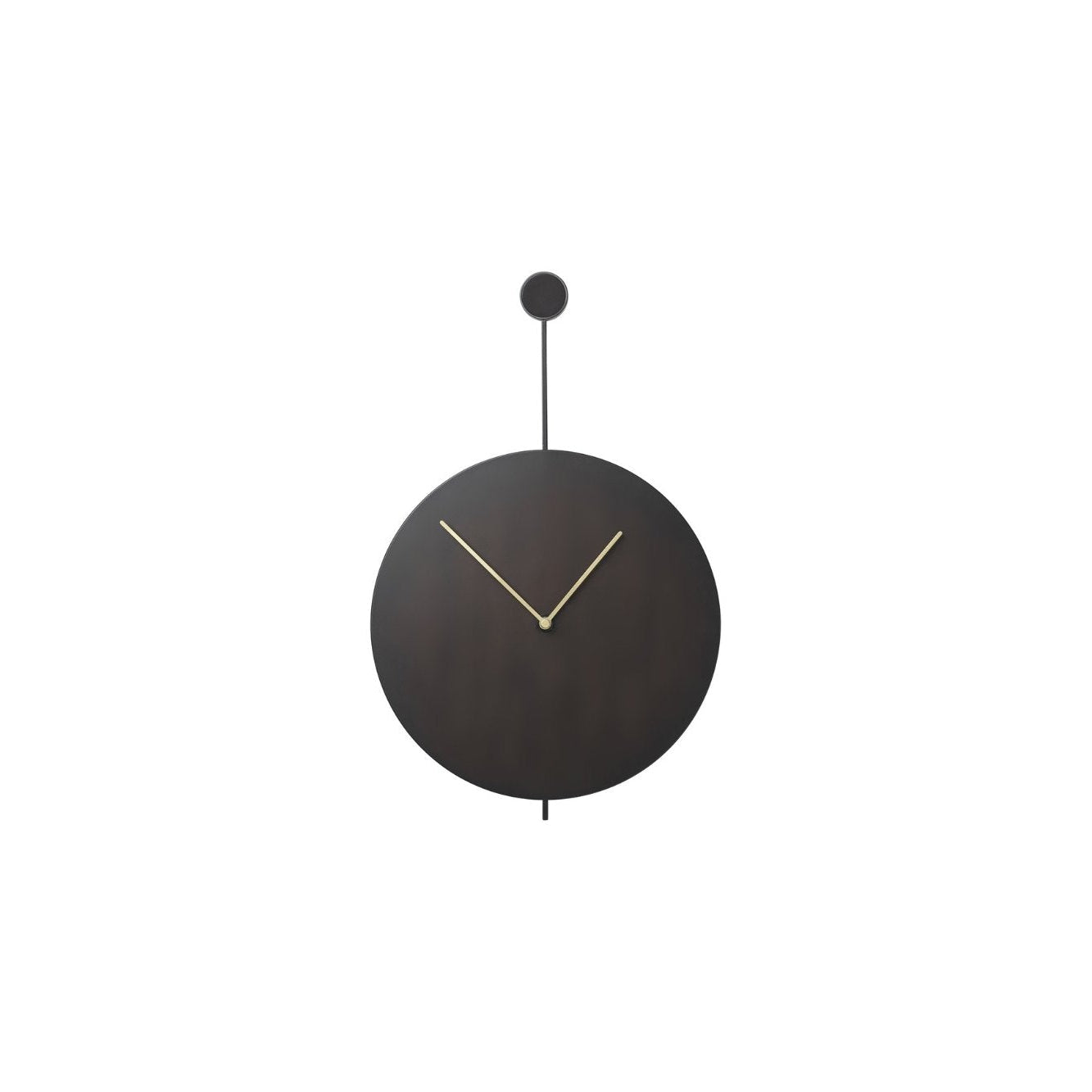 Ferm Living Trace Wall Clock Messing, schwarz