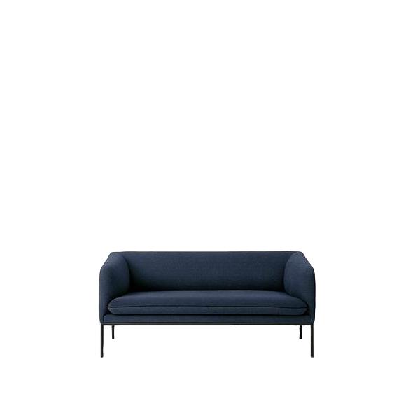 Ferm Living Turn Sofa 2 Coton, Bleu Uni