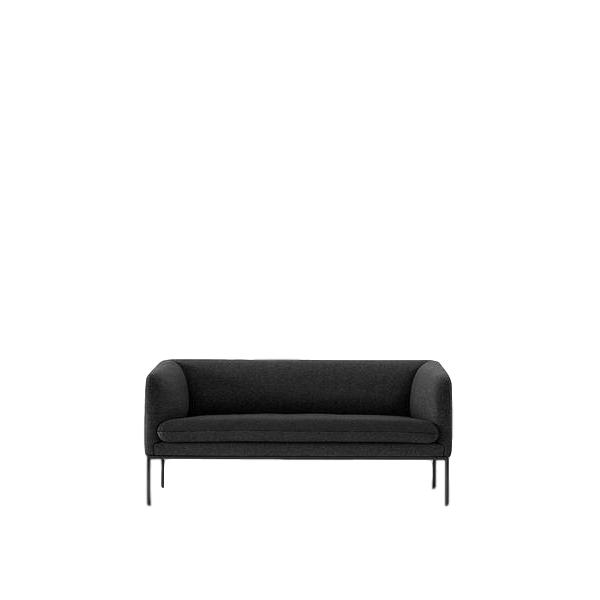 Ferm Living Turn Sofa 2 Uld, solid mørkegrå