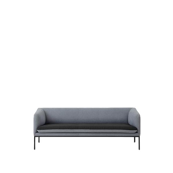 Ferm Viver Turn Sofa 3 Algodón, asiento gris claro