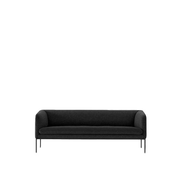 Ferm Living Turn Sofa 3 Uld, solid mørkegrå