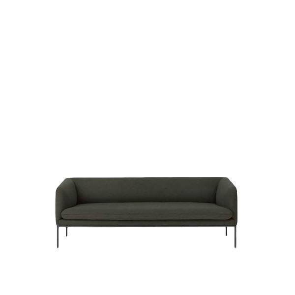 Ferm Living Turn Sofa 3 Laine, Vert Foncé Uni