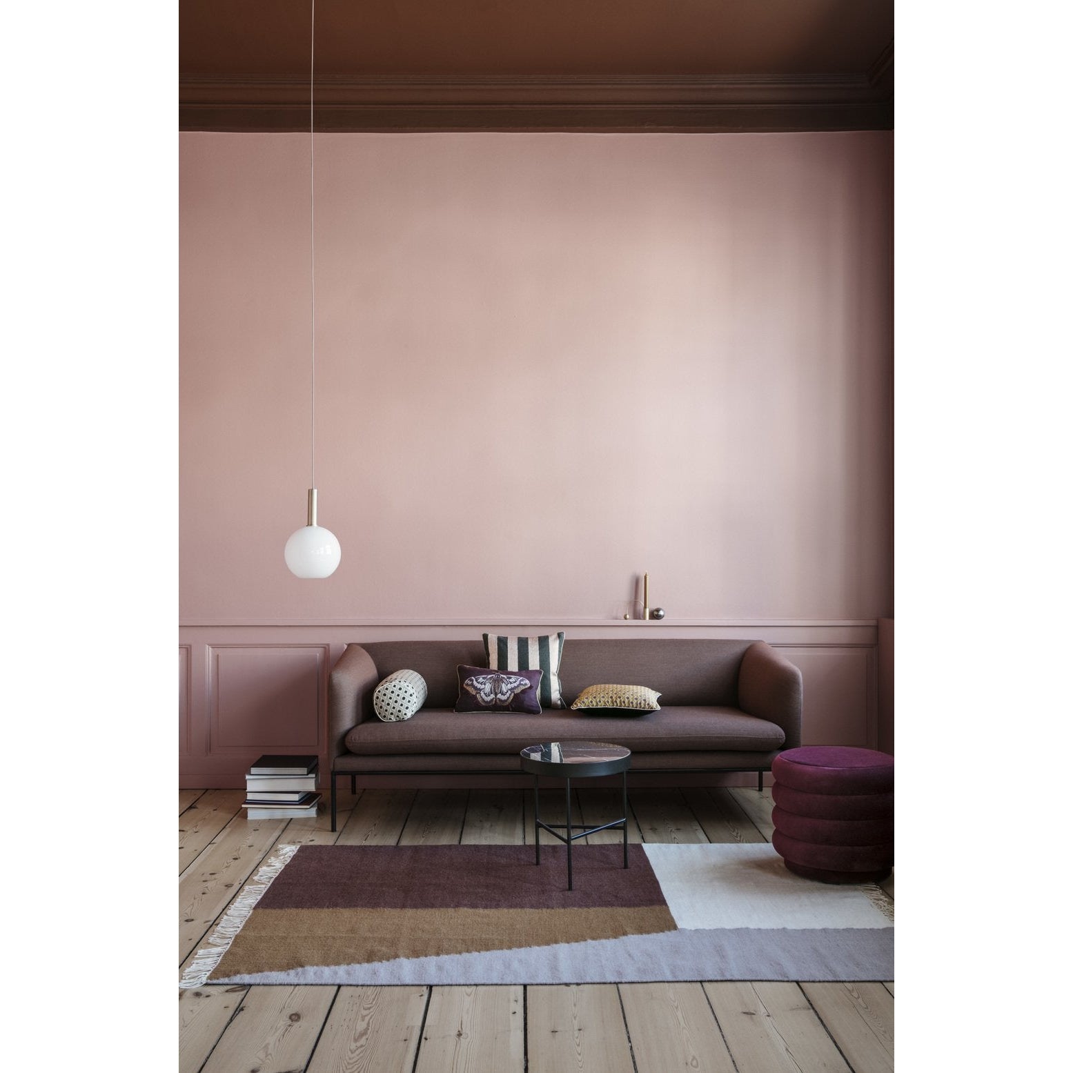 Ferm Living Turn Sofa 3 Wool, Solid Light Gray
