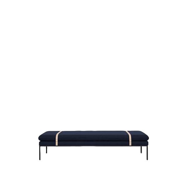 Ferm Living Turn Day Bed Fiord, sólido azul escuro