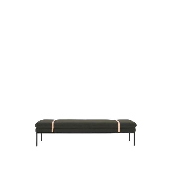 Ferm Living Turn Day Bed Laine, Vert Foncé Uni