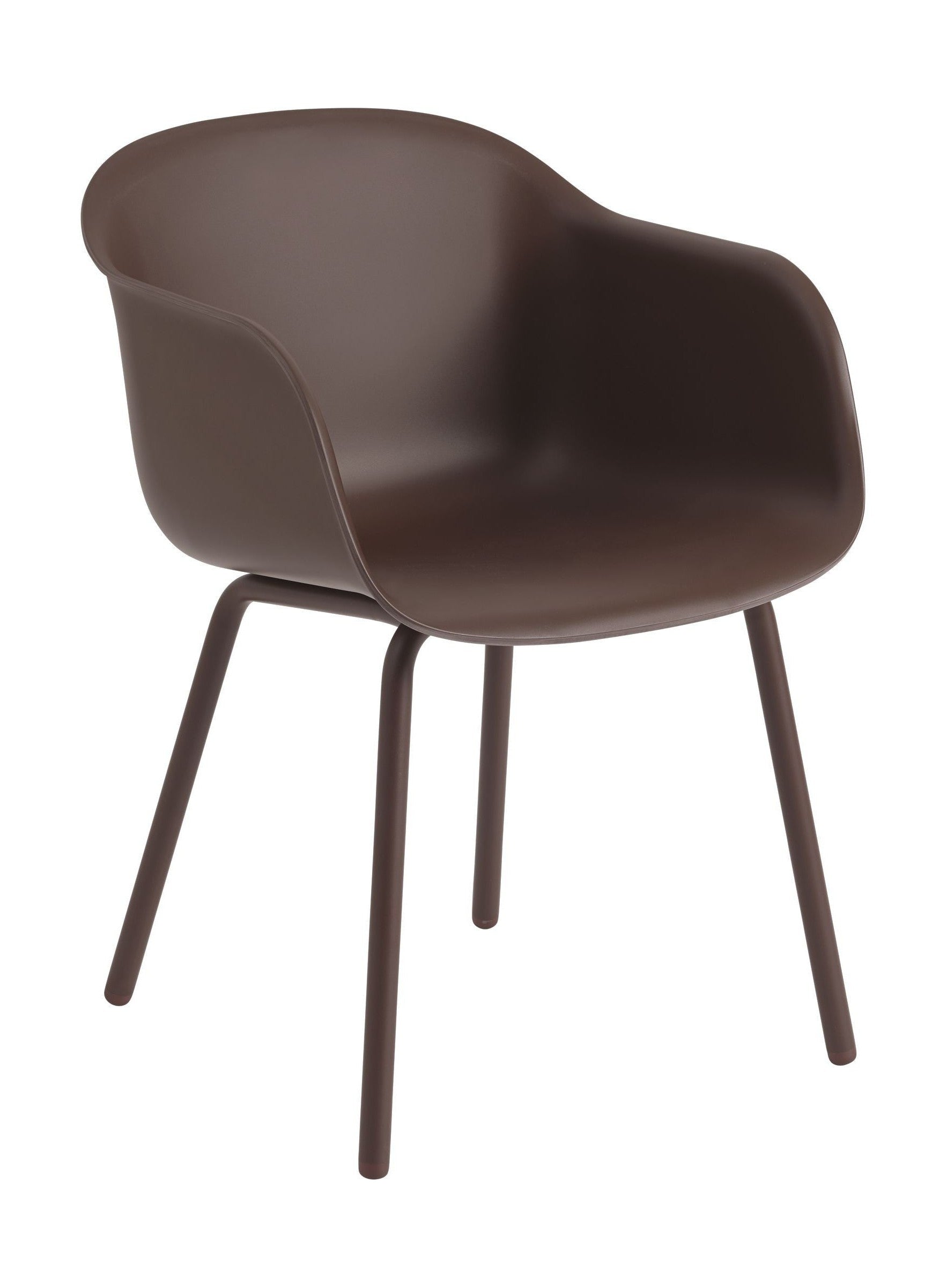 Fauteuil extérieur de fibre muuto, rouge marron