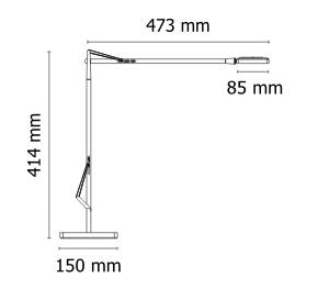 Lámpara de mesa base del borde de Flos Kelvin, negro