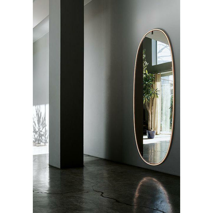 Flos La Plus Belle Mirror With Integrated Lighting, Brushed Gold