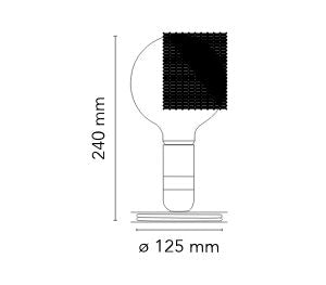 Fos Lampadina LED -Tischlampe, schwarz