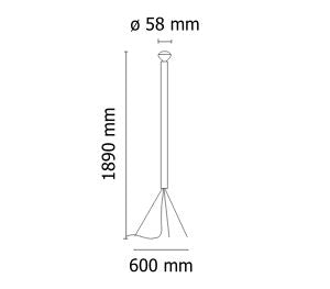 Floss Luminator -Stehlampe, Anthrazit