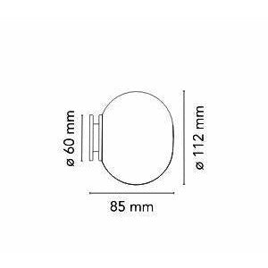 FLOS MINI GLO BALL Vägg/taklampa för spegelmontering