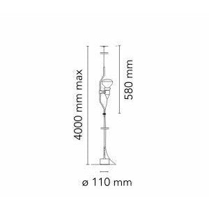 Flos Parentesi Pendant Lamp utan dimmer, röd