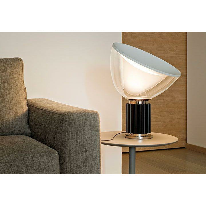 Flos Taccia Small Table Lamp Glass Shade Small, Black