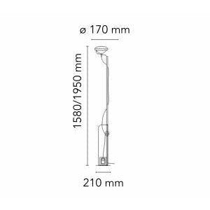 Flos toio LED -gulvlampe, rød