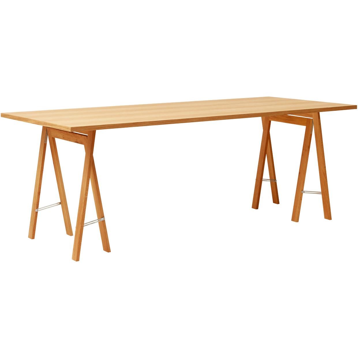 Form und Verfeinerung linearer Tischplatte 205x88 cm, Eiche