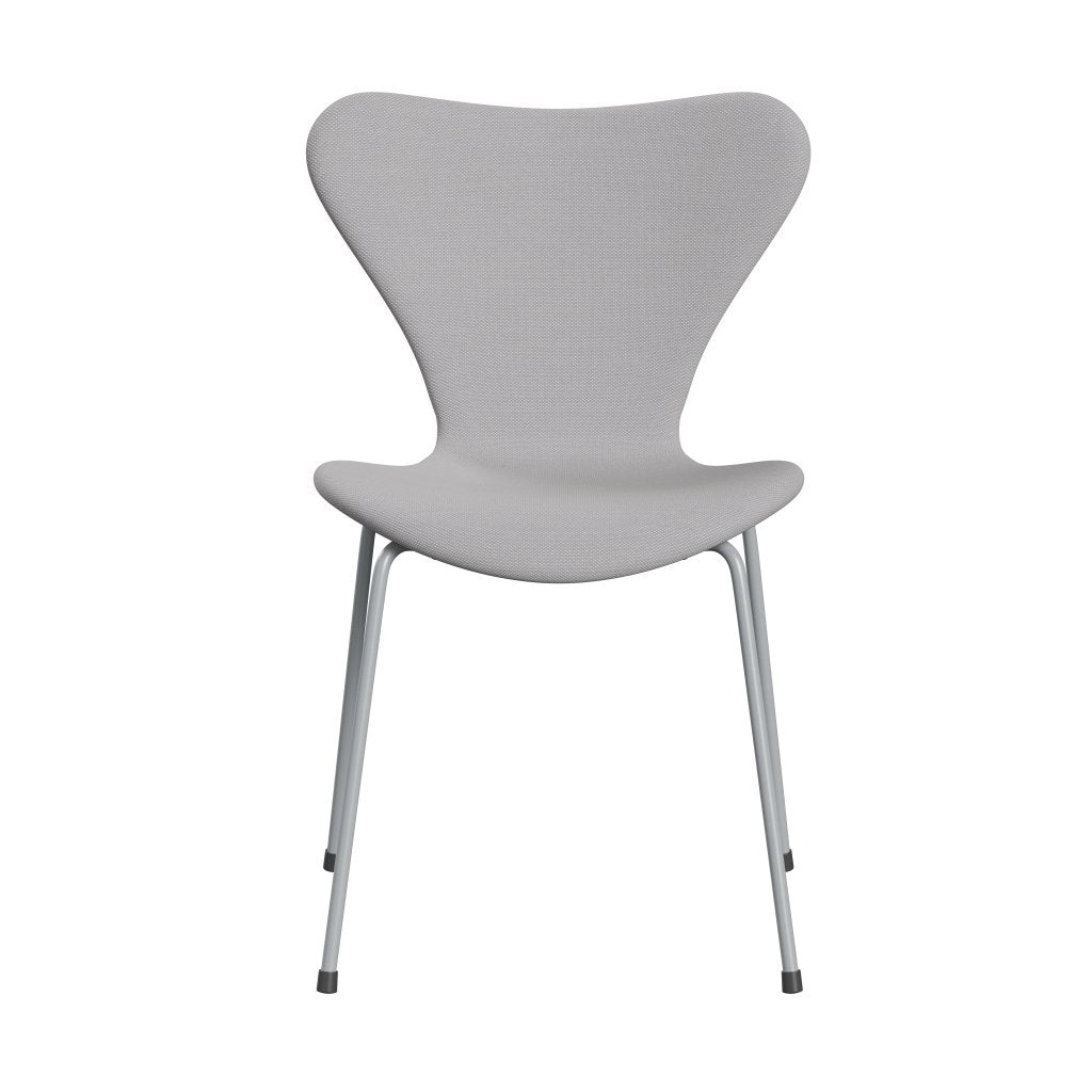 Fritz Hansen 3107 chaise complète en plein air, gris argenté / Trio Steelcut blanc et gris clair