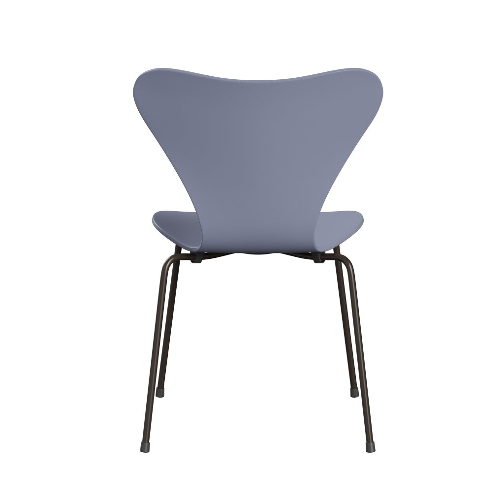 Fritz Hansen 3107 Silla sin supervolotear, bronce marrón/lavanda lacado azul