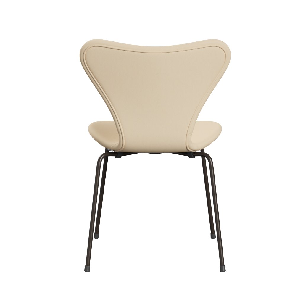 Fritz Hansen 3107 stol fuld polstring, brun bronze/komfort hvid/beige