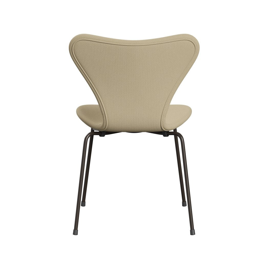 Fritz Hansen 3107 Silla tapicería completa, bronce marrón/marfil de Diablo