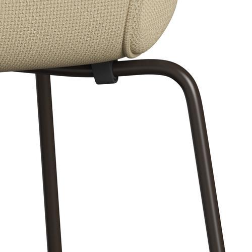 Fritz Hansen 3107 chaise complète en plein air, bronze brun / diablo ivoire