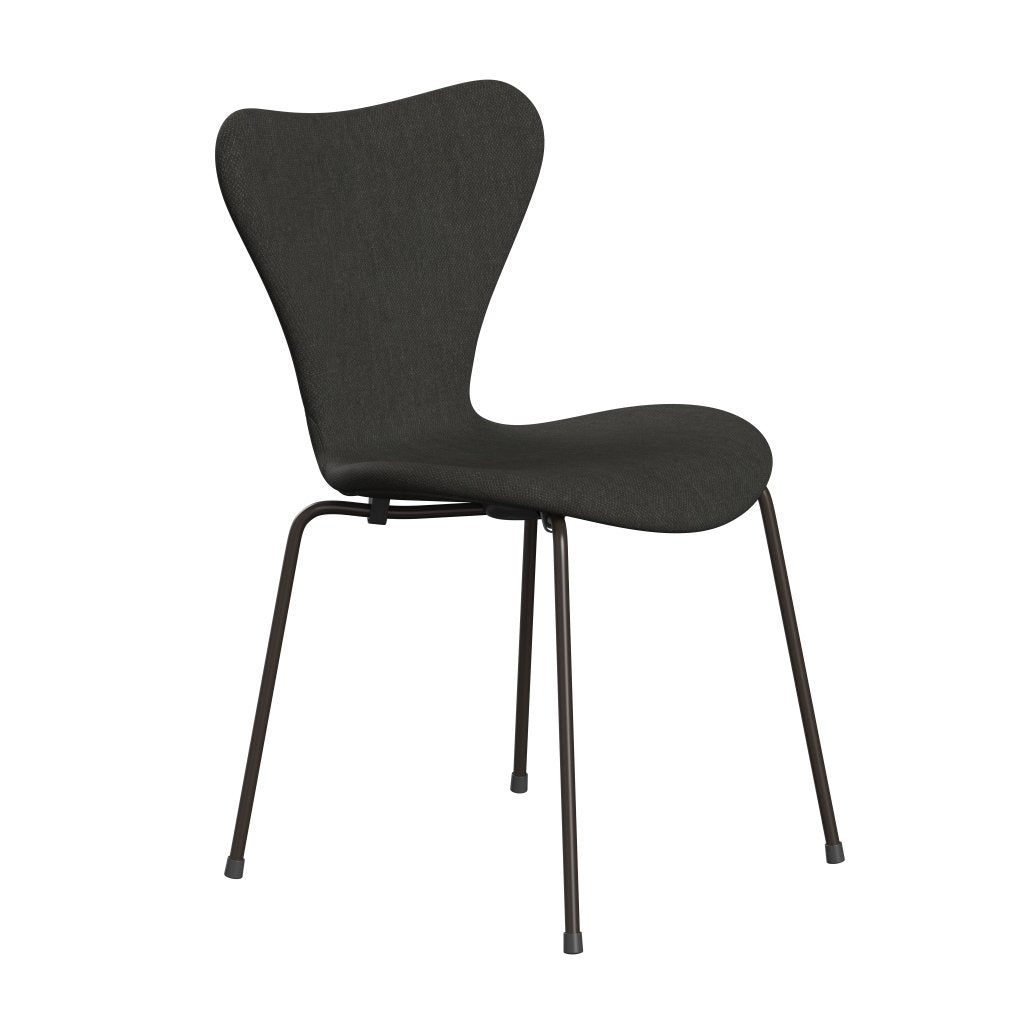 Fritz Hansen 3107 Chair Full Upholstery, Brown Bronze/Fiord Black/Brown