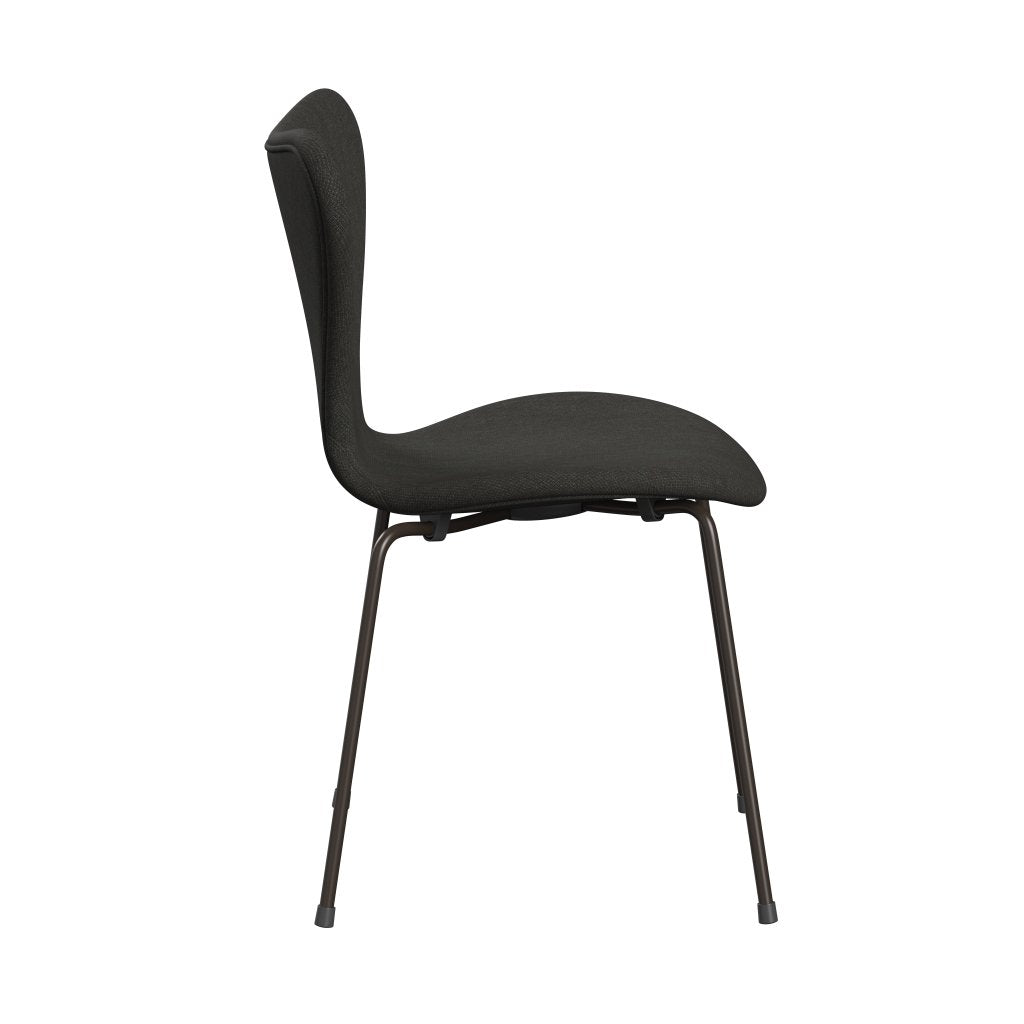 Fritz Hansen 3107 chaise pleine d'ameublement, bronze marron / Fiord noir / marron