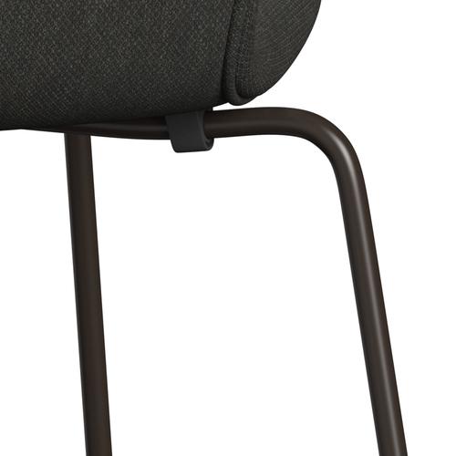 Fritz Hansen 3107 Chair Full Upholstery, Brown Bronze/Fiord Black/Brown