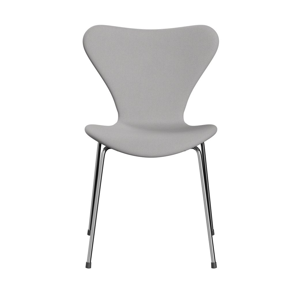 Fritz Hansen 3107 Stuhl Vollbeziegele, Chrom/Komfort weiß/grau