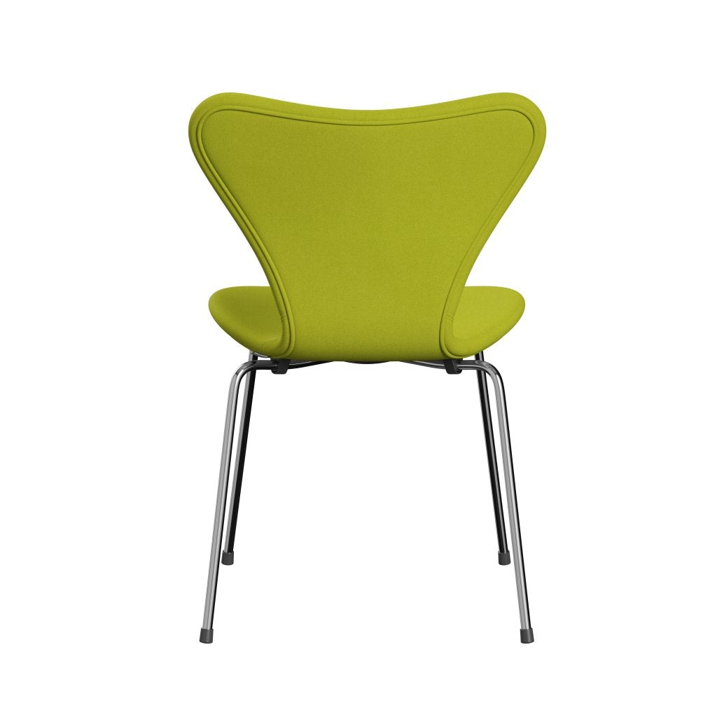 Fritz Hansen 3107 Chair Full Upholstery, Chrome/Divina Lime