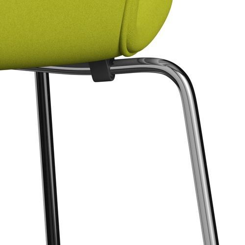 Fritz Hansen 3107 chaise complète complète, Chrome / Divina Lime