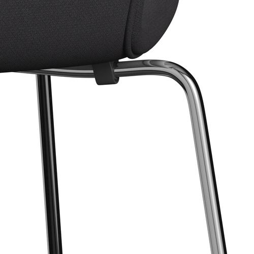 Fritz Hansen 3107 Stol Fuld polstring, Chrome/Fiord Black