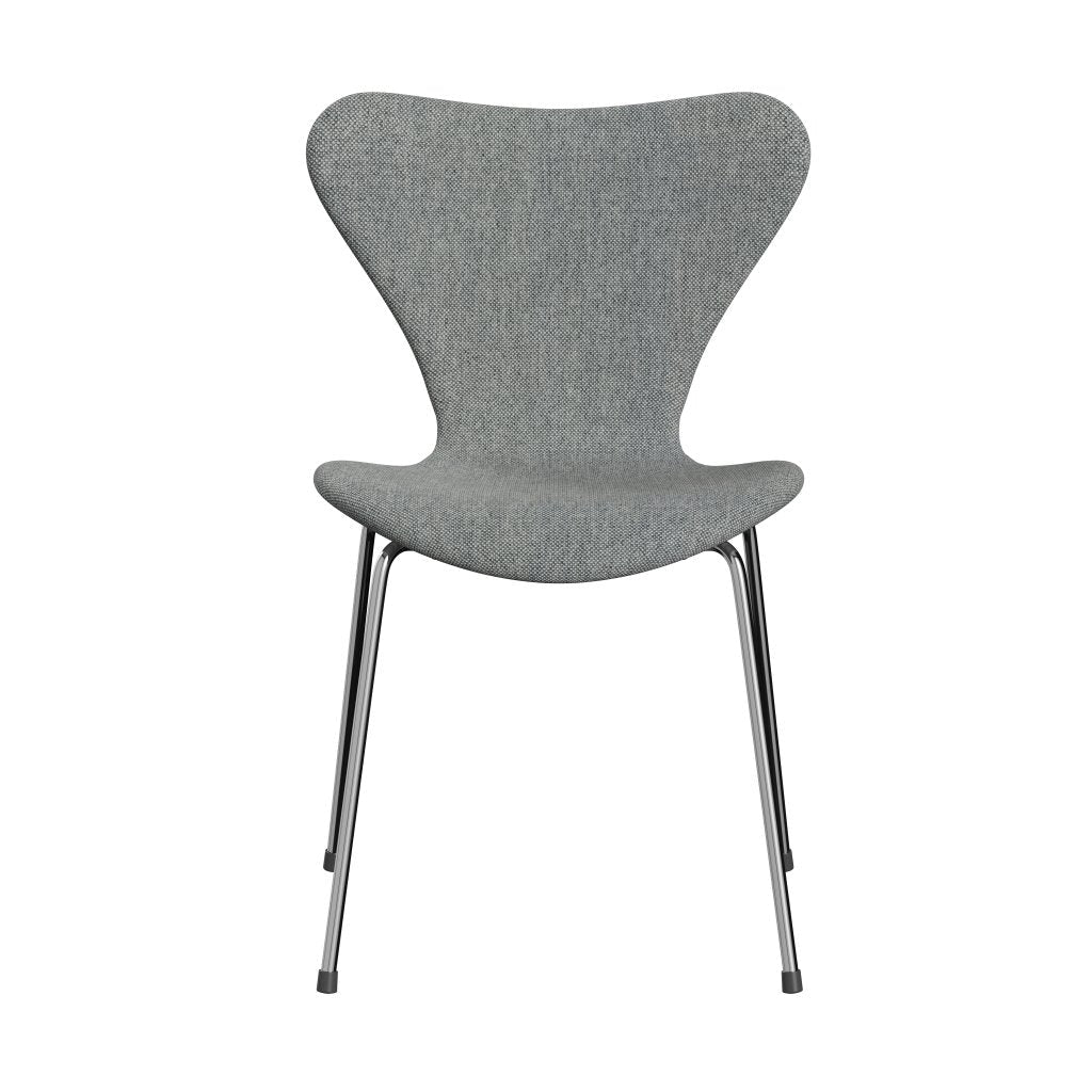 Fritz Hansen 3107 Stuhl Vollbeziegele, Chrom/Hallingdal weiß grau