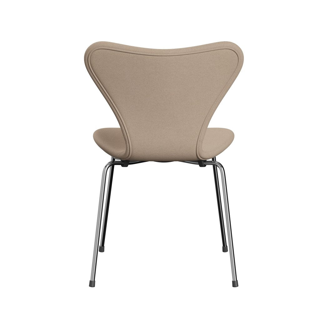 Fritz Hansen 3107 stol fuld polstring, krom/tonus sand