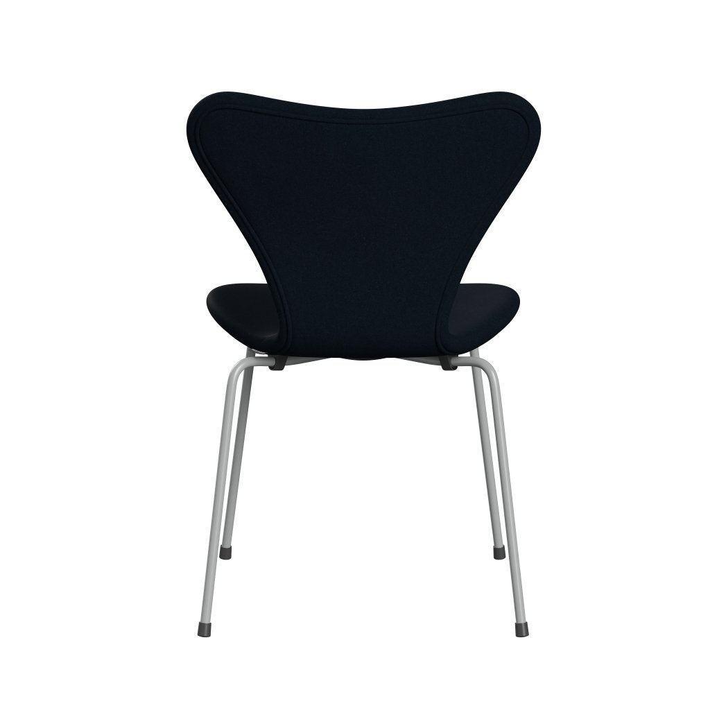 Fritz Hansen 3107 chaise pleine d'ameublement, neuf gris / divina bleu foncé