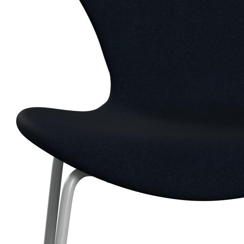 Fritz Hansen 3107 chaise pleine d'ameublement, neuf gris / divina bleu foncé