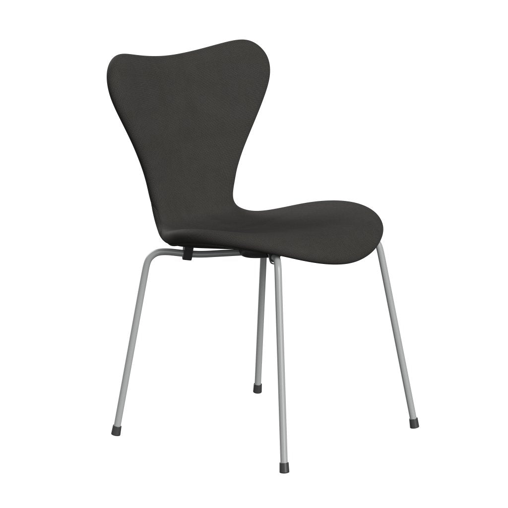 Fritz Hansen 3107 Silla tapicería completa, nueve grises/fama marrón (F61060)