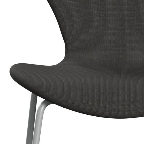 Fritz Hansen 3107 Silla tapicería completa, nueve grises/fama marrón (F61060)