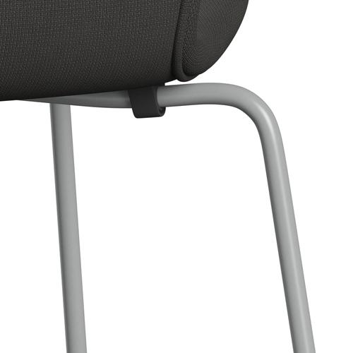 Fritz Hansen 3107 Silla tapicería completa, nueve grises/fama marrón (F61060)