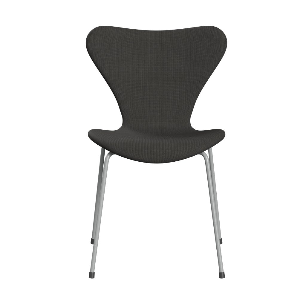 Fritz Hansen 3107 Silla tapicería completa, nueve grises/fama marrón (F61060)