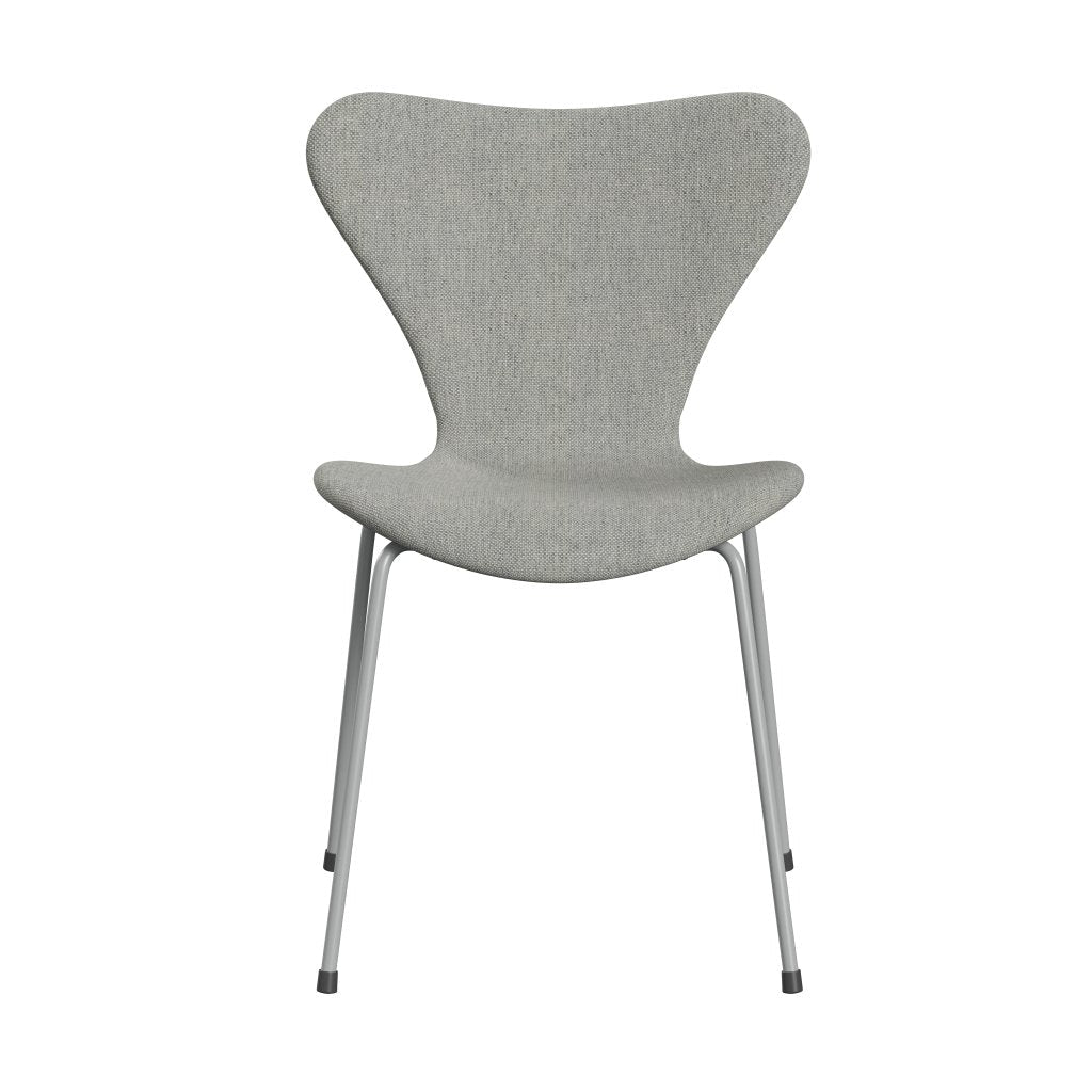 Fritz Hansen 3107 Stuhl Full Polster, neun grau/hallingdal weiß/grau