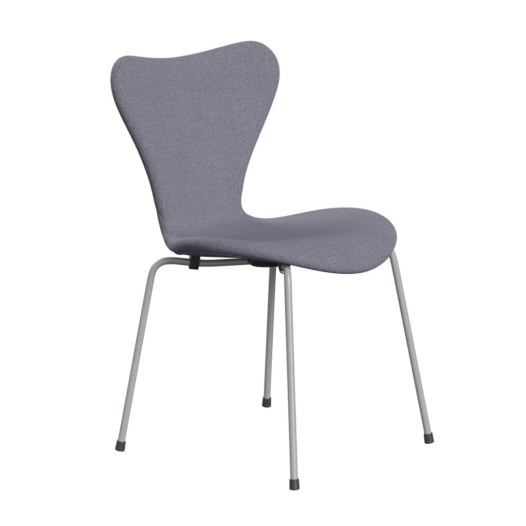 Fritz Hansen 3107 Chair Full Upholstery, Nine Grey/Re Wool Lavender/Natural